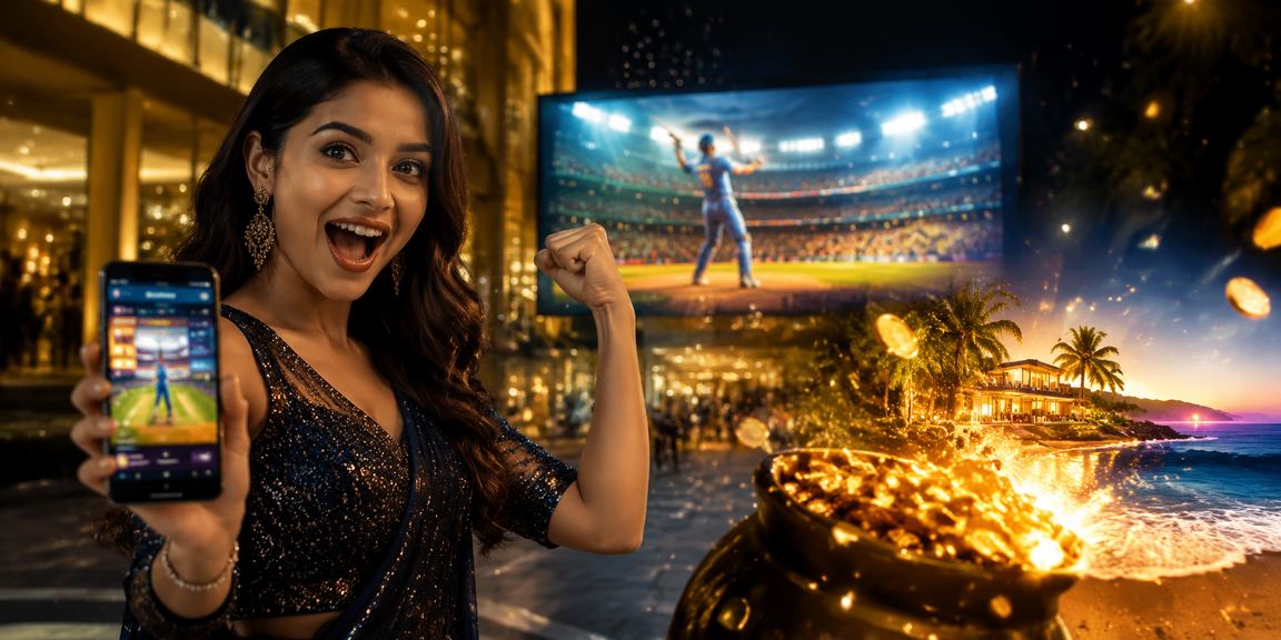 Crowded Indian cricket stadium with enthusiastic fans during IPL season